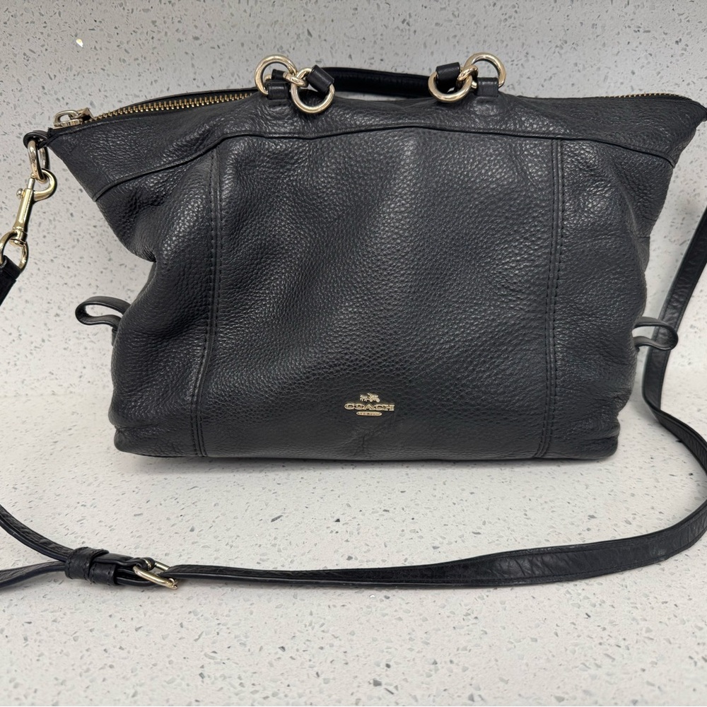 Coach Black Leather Women's Bag